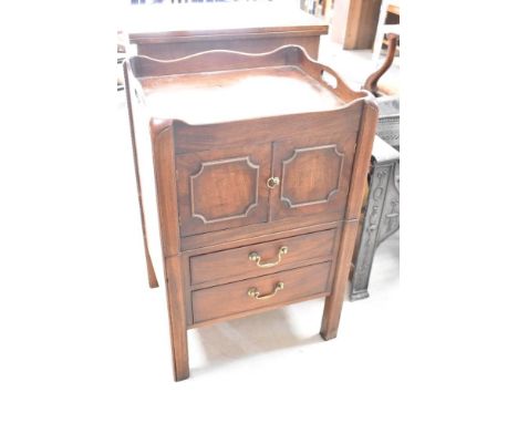 A Georgian mahogany commode style night stand , approx width 50cm