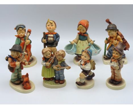 Eight Goebel figurines, one with small chip to hair, tallest 145mm