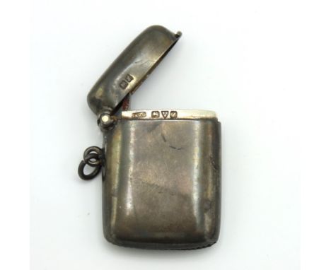 A 1907 Chester silver vesta by J & R Griffin, 20.7g
