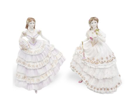 Two Royal Worcester figures, 'Belle of the Ball' and 'The Fairest Rose', H21cm 
