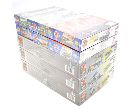 Airfix 1/72 scale WWII sets and collections, five including ref. 06901 WWII RAF airfield set; ref. 06902 WWII Luftwaffe airfi