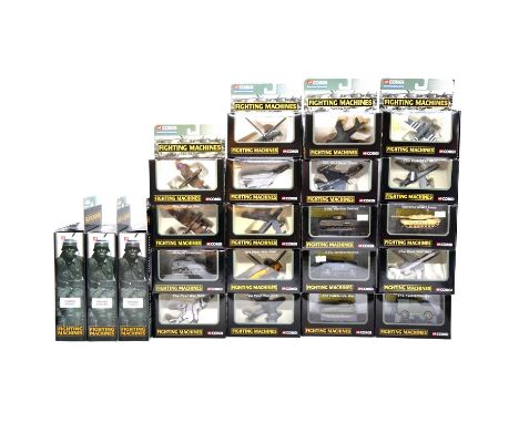 Corgi 'Fighting Machines' die-cast model vehicles, nineteen single packs and three twin packs, including CSCW22002 'El Alamei