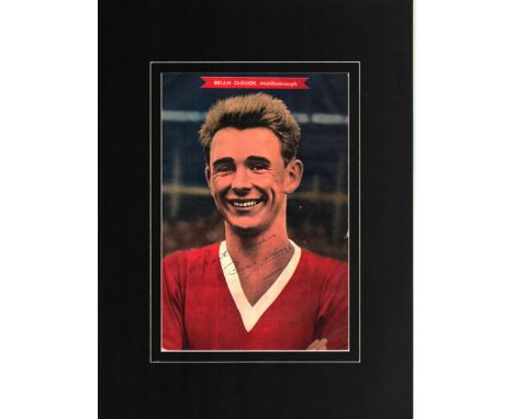 Football Brian Clough signed 16x12inch overall mounted colour magazine illustration. Good condition .  All autographs come wi