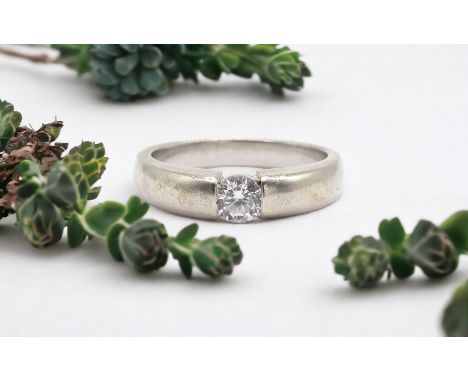 Solitär Ring, Sterlingsilber 925/000, Ringgröße 59, Gewicht 6,1 Gramm