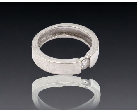 Silber Ring mit Zirkon, Sterlingsilber 925/000, Ringgröße 53/54, Gewicht 3,7 Gramm