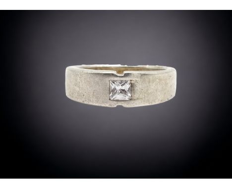 Silber Ring mit Zirkon, Sterlingsilber 925/000, Ringgröße 55/56, Gewicht 5,0 Gramm