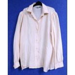 A lady's pale pink silk shirt by Aquascutum, size 40