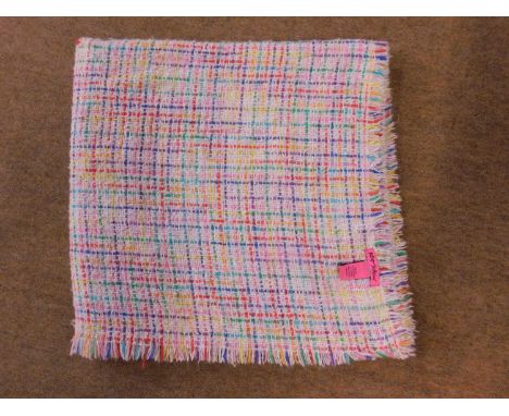 A Betsey Johnson scarf, multicoloured with fringed edging, approx. 100cm x 200cm