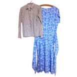 A lady's Liberty floral print shirt, size 16 and a Liberty floral print dress, size 16, (2)
