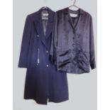 Two Yves Saint Laurent Rive Gauche jackets, to include a black satin single breasted pyjama style