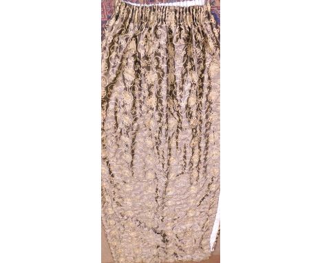A large pair of curtains, approx. 258cm long x 114cm wide each, (2)