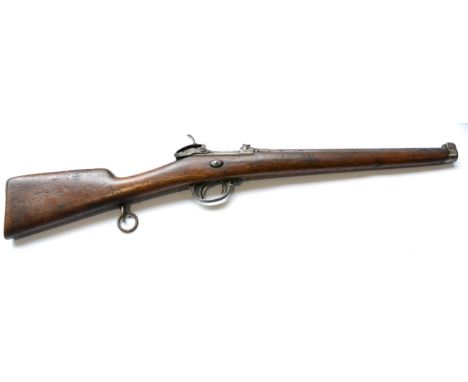 A Francotte 1869/1872 Werder Cavalry Carbine, the 39.5cm round steel barrel with Liege proof mark, stamped G? in front of the