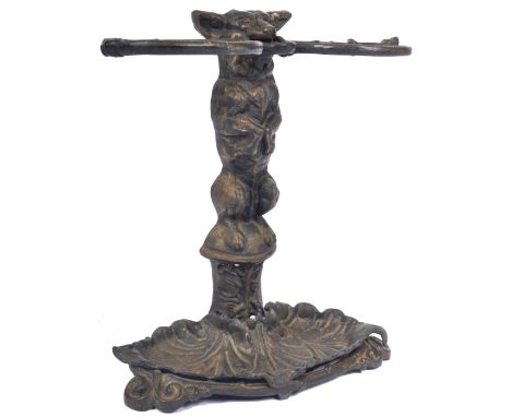 Manner of Coalbrookdale - A 19th Century Victorian novelty cast iron walking stick stand / umbrella stand in the form of a do