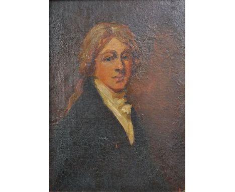 A 19th Century oil on canvas portrait painting study of&nbsp;Joseph Mallord William Turner RA. Set within a gilt frame. Writi