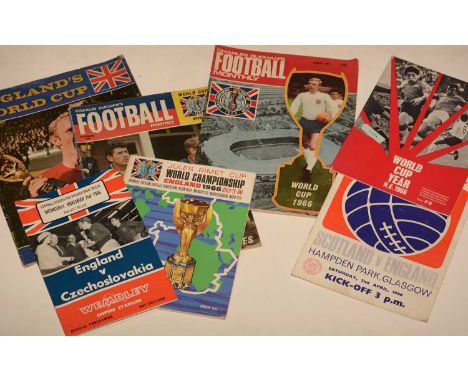 Football programmes: Jules Rimet World Cup 1966 Official Souvenir Programme; Wembley International England v Czechoslovakia, 