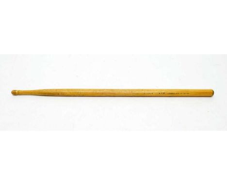 A Ginger Baker drumstick, given to the vendor or by Baker at the Sunderland Locarno Ballroom, 26 March 1970, on the first leg