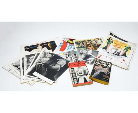 Selection of photographs, books, and ephemera relating to Marilyn Monroe, including: The Agony of Marilyn Monroe, by George C