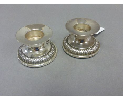 A pair of German silver dwarf candlestick, marked 925 and makers mark WTB 