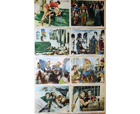 The Last Days of Pompeii.1960 Front of House Lobby Cards set of eight 10x8in. Italian action film. The original director Mari