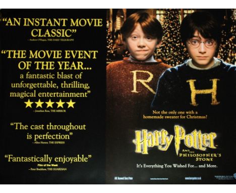 Harry Potter and the Philosophers Stone.Quad Poster 30x40in. 2001 fantasy film directed by Chris Columbus based on the novel 