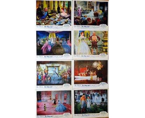 The King and I.1956 Front of House Lobby Cards set of eight 10x8in. American music film directed by Walter Lang. Starring Deb