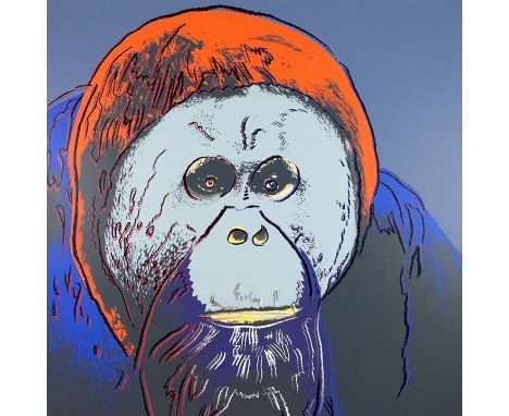 Andy Warhol "Orangutan", FSIBB 299, Trail Proof, 1983 Silkscreen. Endangered Species, 1983. Measures (approx): 38 x 38. 