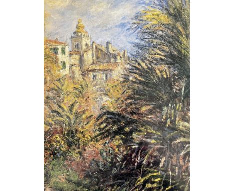 Claude Monet "The Moreno Garden at Bordighera, 1884" Print.Measures (approx): 12.25 x 9.25.Mounted to archival quality paper.