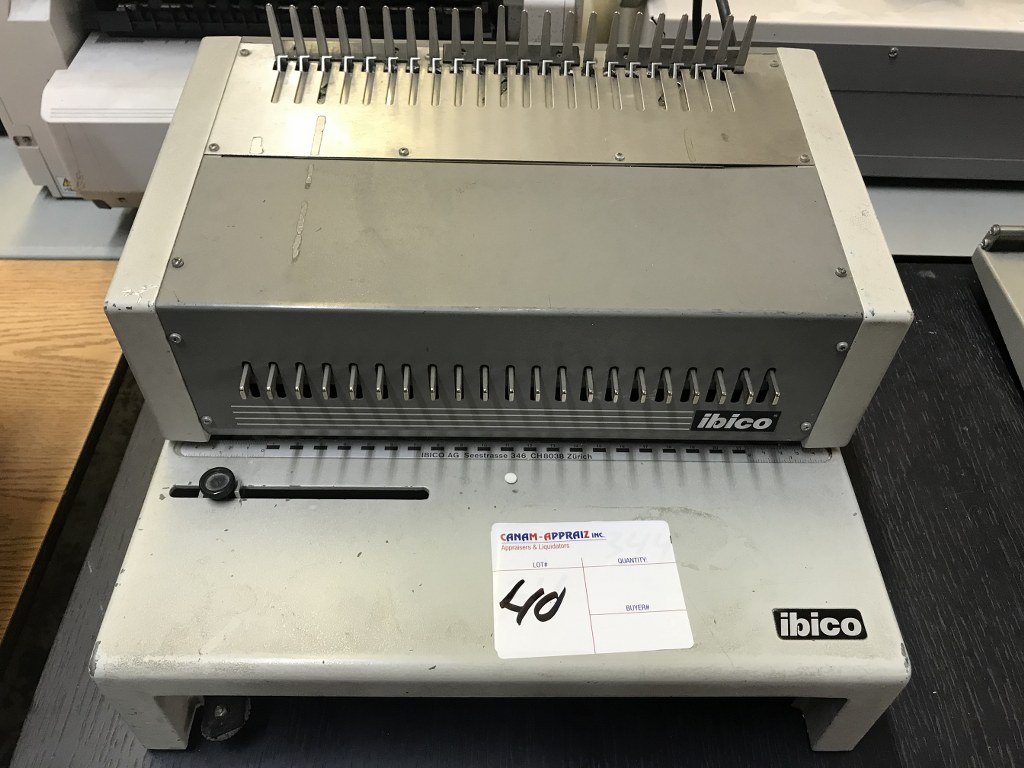 IBICO AG SEESTRASSE 346 CH 8038 BINDING MACHINE. TYPE EPK21