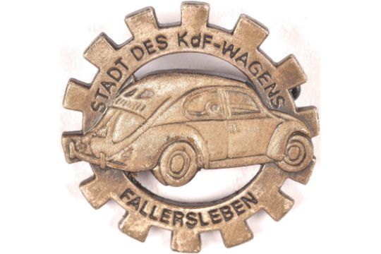 Abzeichen Stadt Des Kdf Wagens Fallersleben Weissmetall
