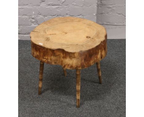 A tree trunk occasional table.