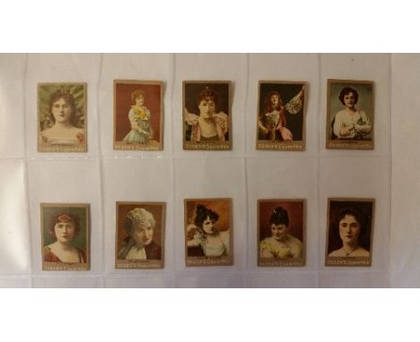 OGDENS, Miniature Playing Cards (actresses), no numeral to fronts, some scuffing to edges, G to VG, 26
