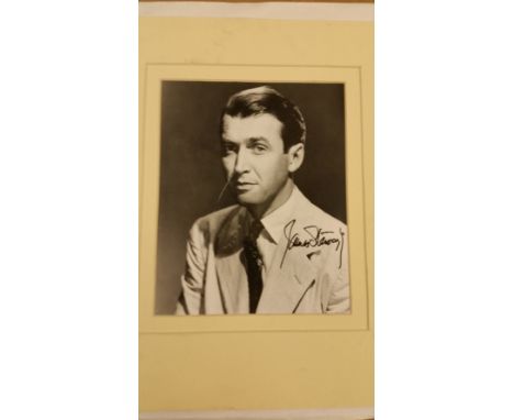 ENTERTAINMENT, signed 8 x 10 b/w photo of James Stewart, h/s, scratch to image, overmounted, G