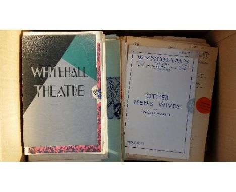 THEATRE, programmes, London selection, 1910s-1930s, theatres A-R, FR to VG, 300*