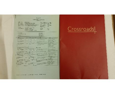 ENTERTAINMENT, Crossroads selection, filmed at the Carlton UK TV Studios Nottingham, inc. press pack, welcome brochures (6), 