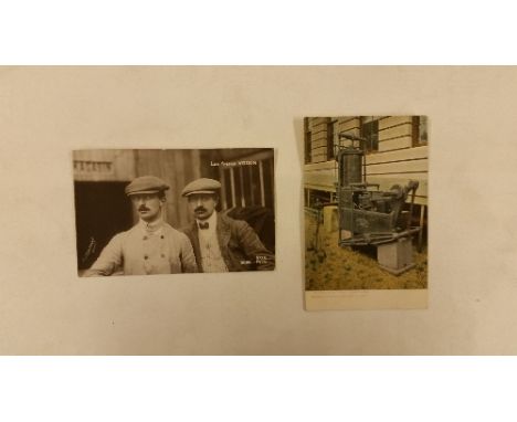 POSTCARDS, aviation & shipping, inc. Les Freres Voisin, air crash (unidentified, 3); RMS Berengaria first class dining saloon