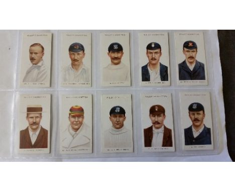 WILLS, Cricketers (1908), complete, small S, with variation for No. 5, G to VG, 51