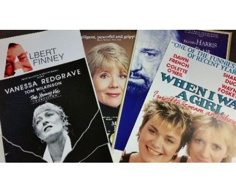 THEATRE, posters, London West End selection, stars inc. Brian Rix, Richard Harris, Diana Rigg, Holly Hunter, Dave Allen, Dawn