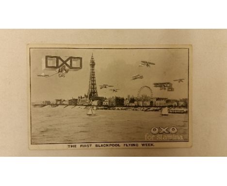 OXO, advert postcard, The First Blackpool Flying Week, OXO on top left corner (rare), pu 1910, G