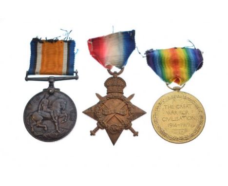 Medals - Great War trio awarded to 9954 PTE. E. Sanders, North'n R. comprising Great War for Civilisation 1914-1919, George V