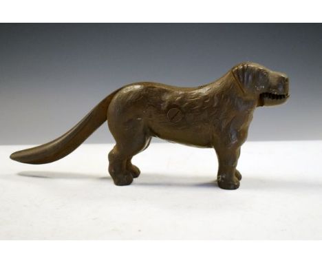 Early 20th Century cast iron nutcracker formed as a dog   Condition: 