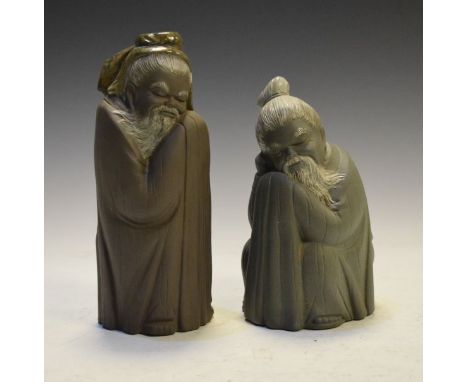 Two Spanish Lladro ceramic figures of Oriental bearded sages (2)   Condition: 