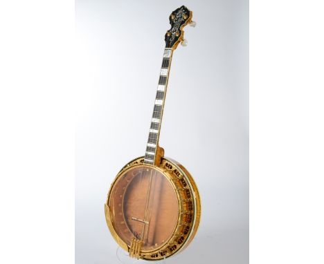 Tenor Banjo, The OME Company, Boulder Colorado, Modell Gold Mogul (Custom), USA 1991, Seriennummer ST3597GMG, Ahorn, klares K