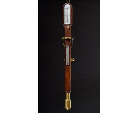 Kardanisch aufgehängtes Schiffs-Barometer in Palisander Gehäuse, sign. "Shepherd&amp;amp;Son 53 Leadenhall Strt London", um 1