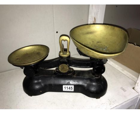 A vintage set of scales (no weights)