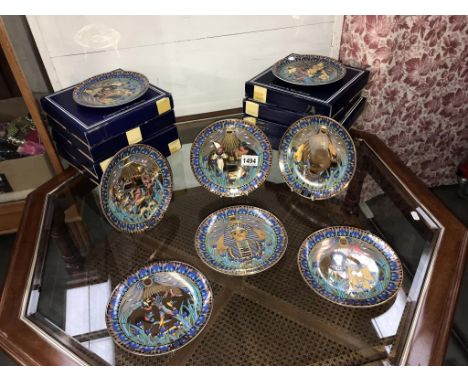 8 Royal Worcester Legends of The Nile collectors wall/cabinet plates