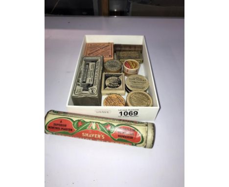 A quantity of vintage cardboard advertising packaging including Bengues Balsam etc.