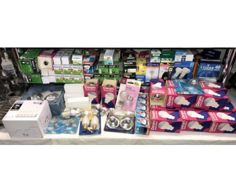 A large lot of various light bulbs etc