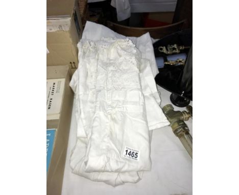 4 vintage white linen gowns/dresses