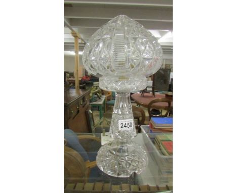 A Waterford crystal table lamp. (Collect only)