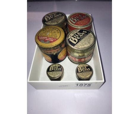 5 vintage Bile Beans advertising tins &amp; 1 other